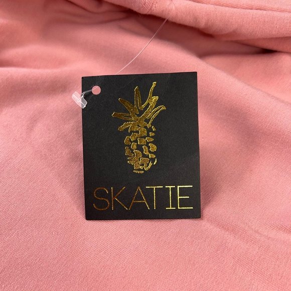 Skatie Womens Miley Hoodie Dress Pink Pockets Drawstring Long Sleeve XS New - Picture 10 of 11